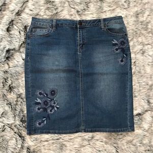 Westport 1962 embroidered jeans miniskirt